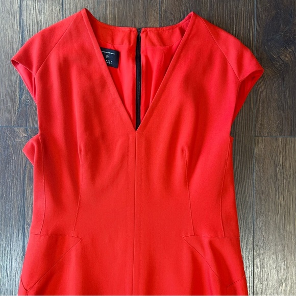 Narciso Rodriguez Barney’s New York Orange virgin wool shift dress SZ 44/8 - Picture 2 of 6